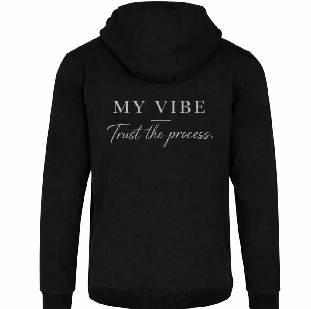 Trust the process hoodie black/grey