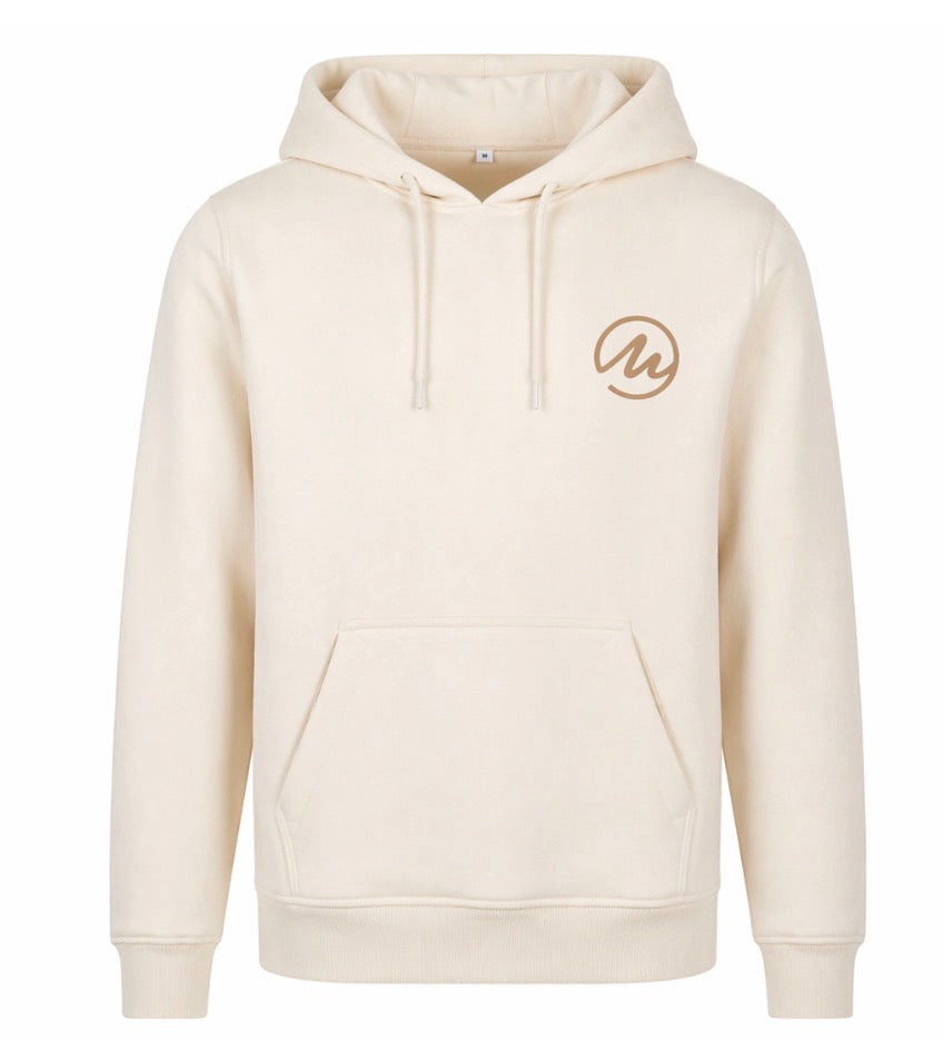 Trust the process hoodie white sand/brown