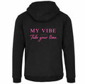 Hoodie black take your time pink