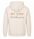 Trust the process hoodie white sand/brown