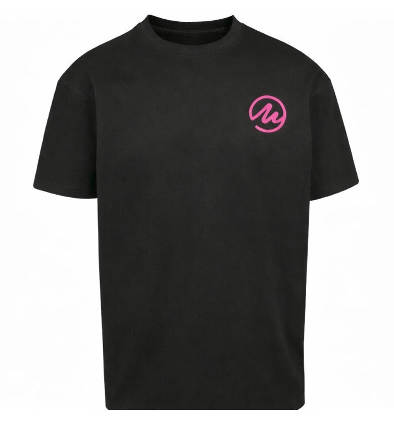 Tee black take your time pink