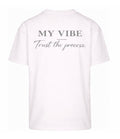 Trust the process overzised tee white/grey