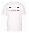 Trust the process oversized tee white/black