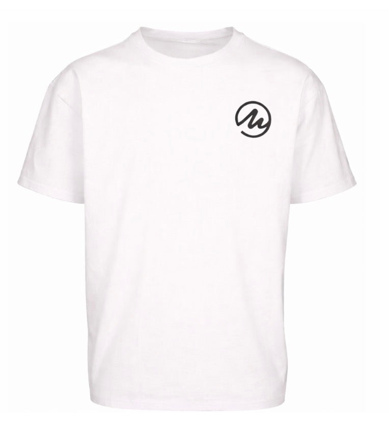 Trust the process oversized tee white/black
