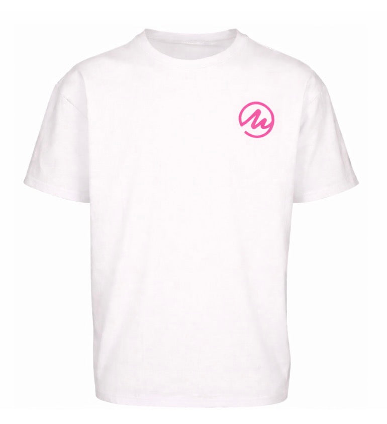 Tee white trust the process pink