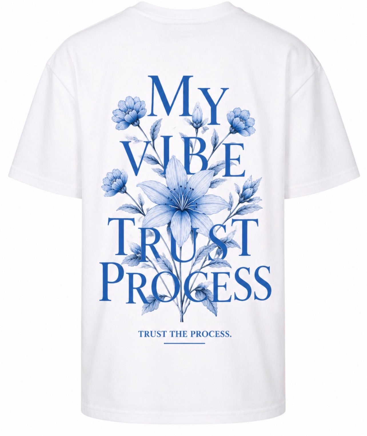 Flower Trust the process oversized tee white/blue